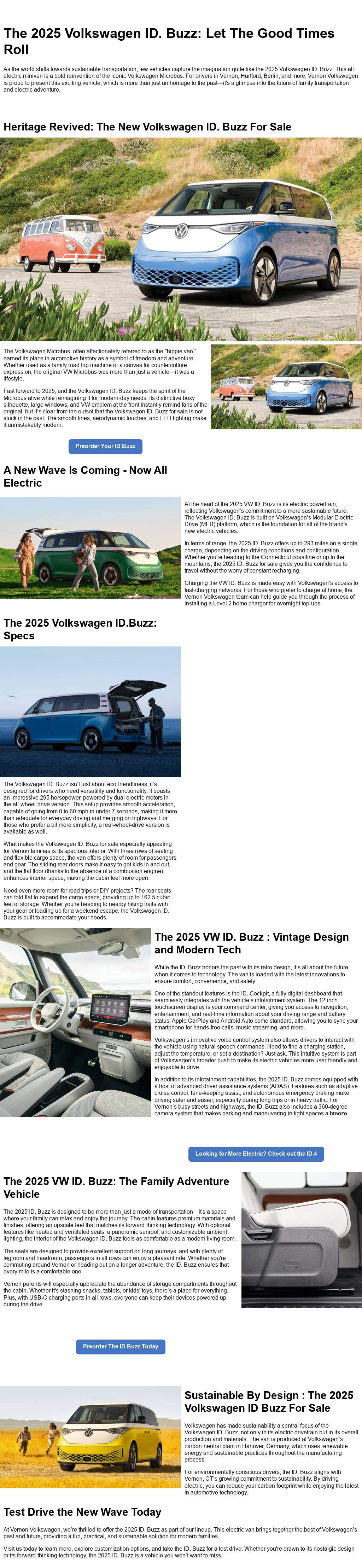 The 2025 Volkswagen ID. Buzz: Let The Good Times Roll | Vernon