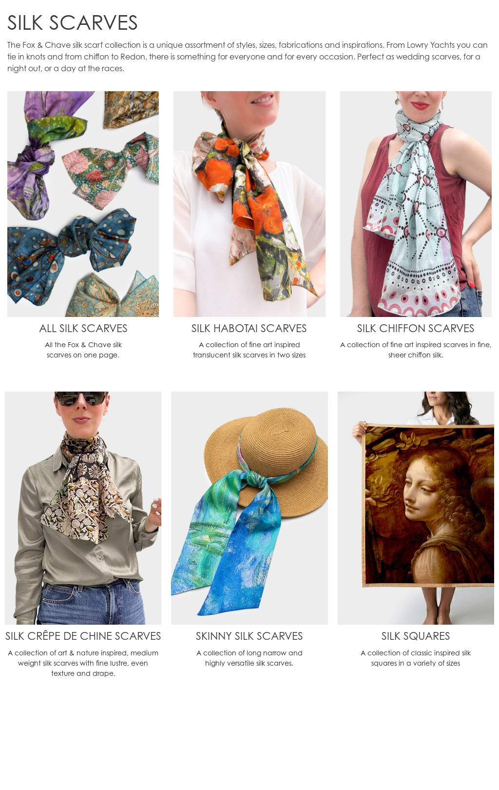 THE FOX & CHAVE SILK SCARF COLLECTIONS – Fox & Chave
