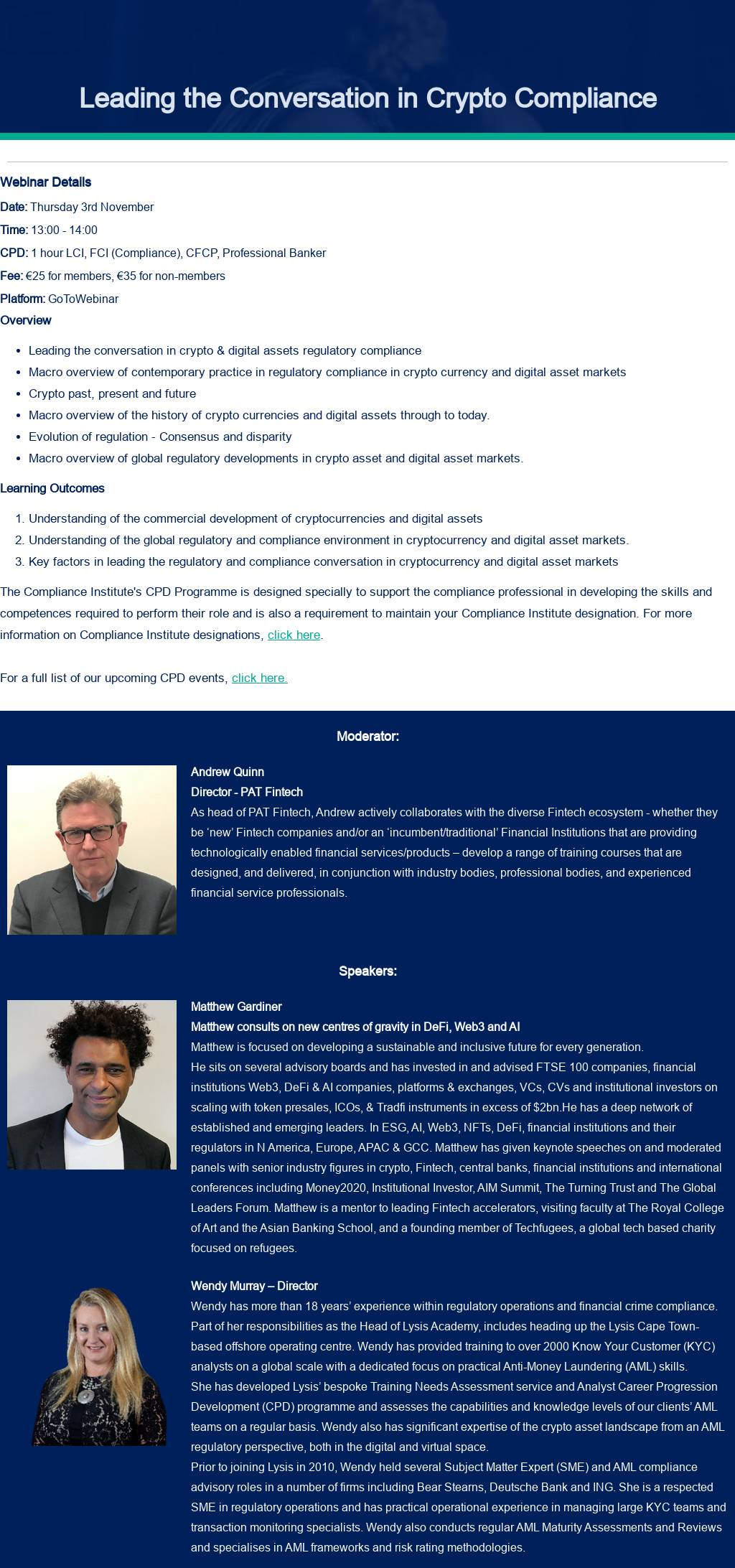 Leading the conversation in Crypto Compliance