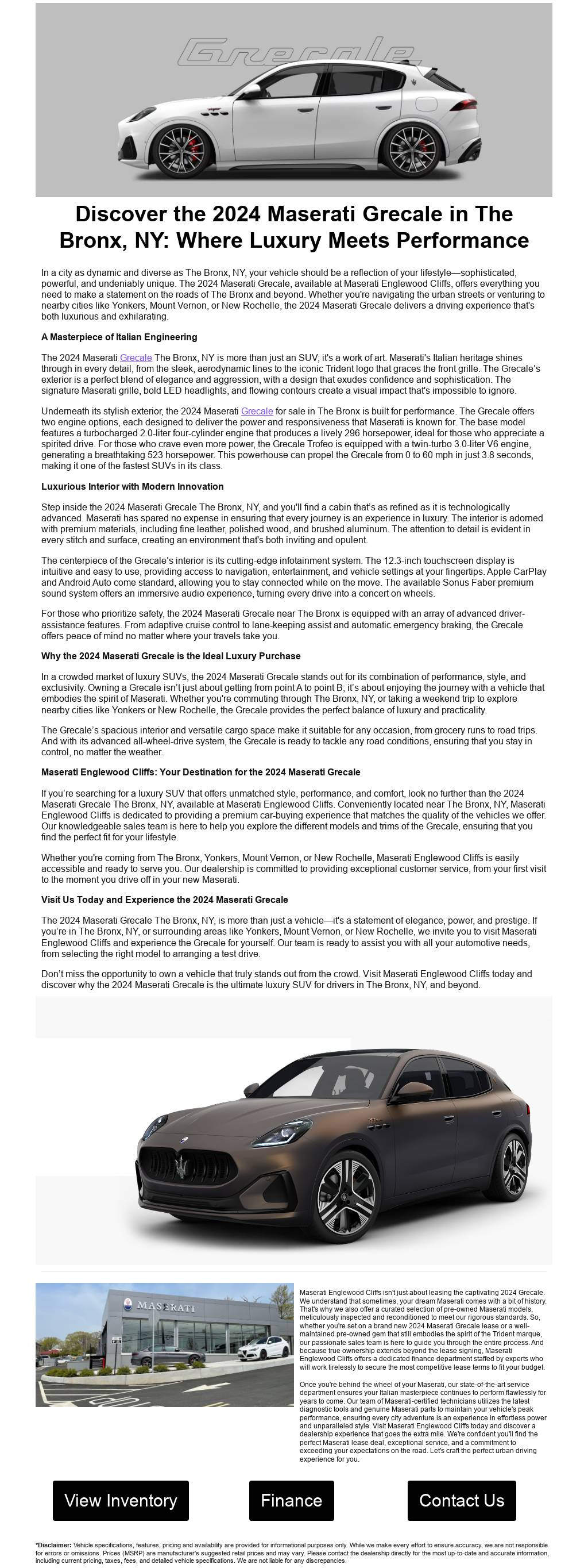 2024 Maserati Grecale The Bronx, NY | Maserati Englewood Cliffs, image size:1024x2728