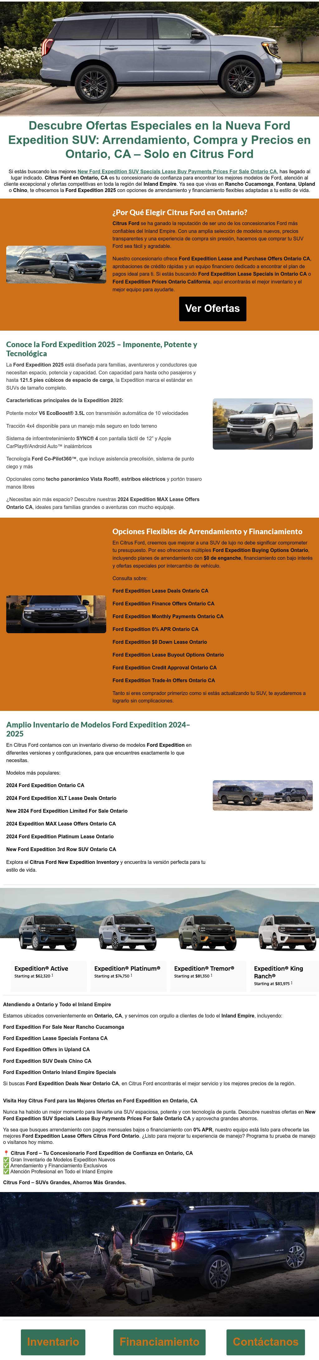 Compara la Ford Expedition a la competencia | Concesionarios Ford del sur  de California, image size:1024x4356