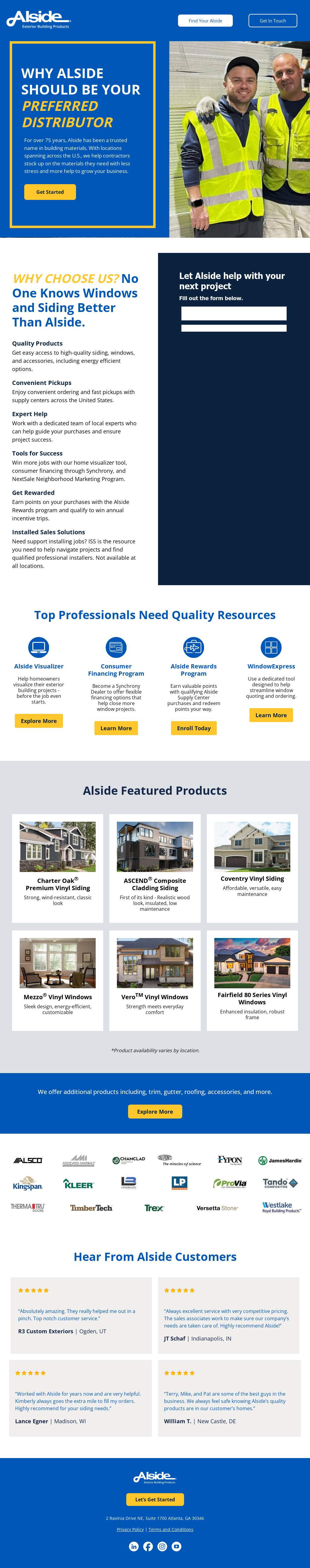 Trusted Building Materials Distributor for Contractors | Alside