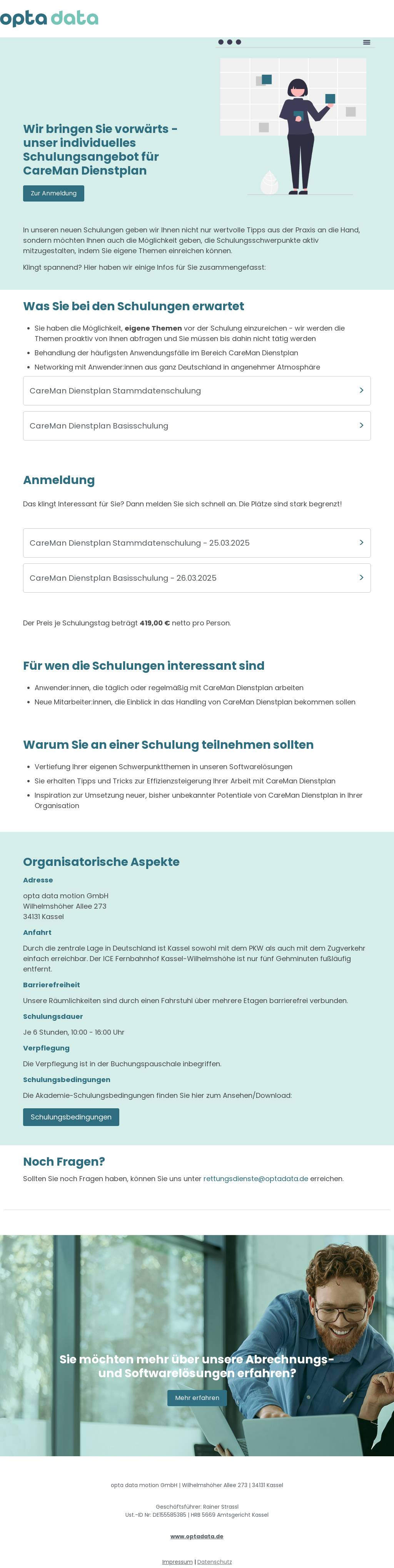CareMan Dienstplan Akademie 2025