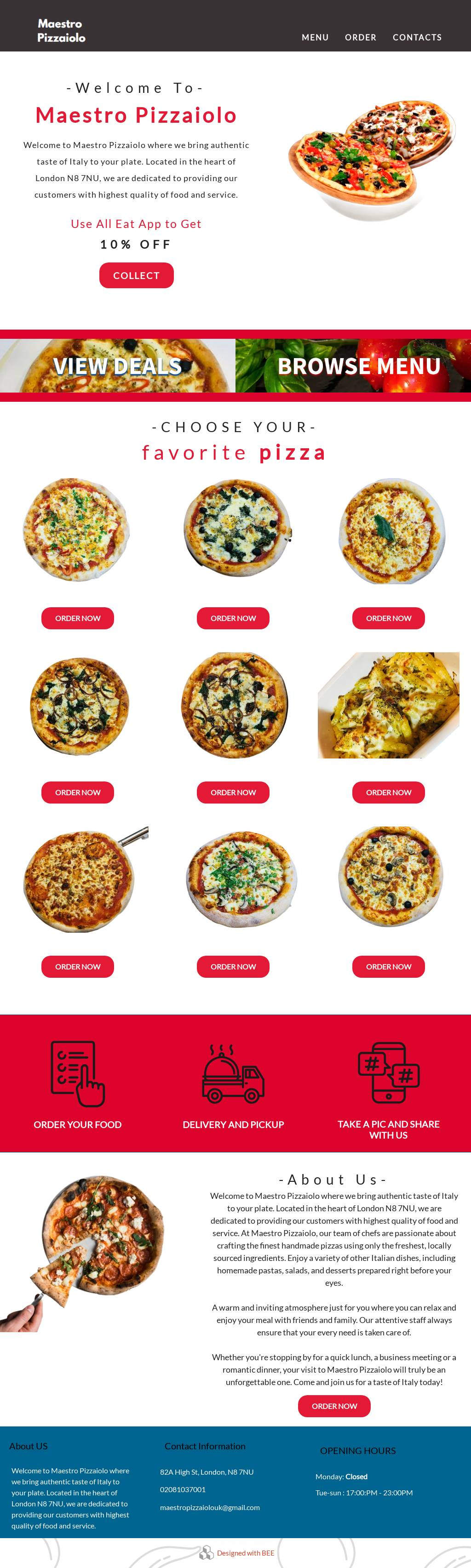 Maestro Pizzaiolo Pizza Takeaway near Order Online For A Tasty Pizza